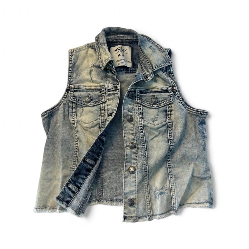 Silver Jeans Co. Blue Denim Vest